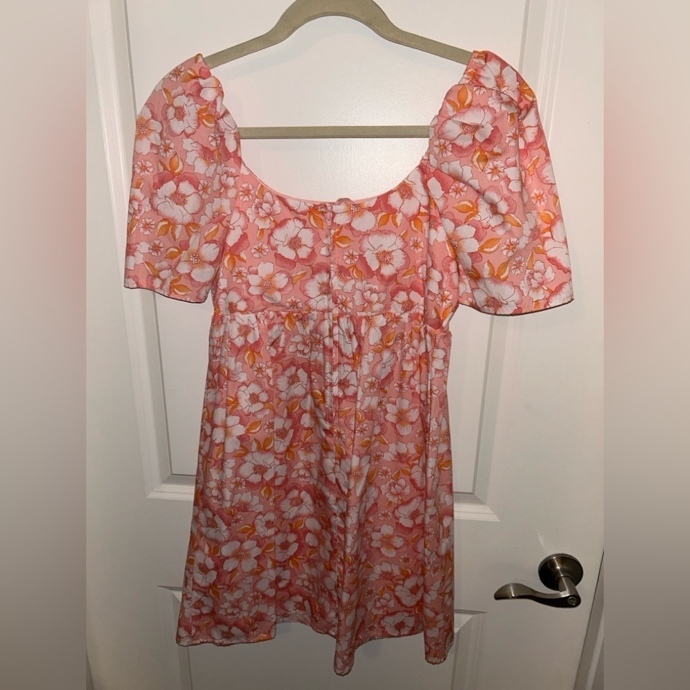 Copper Key Pink and Yellow Floral Dress - Picture 4 of 5